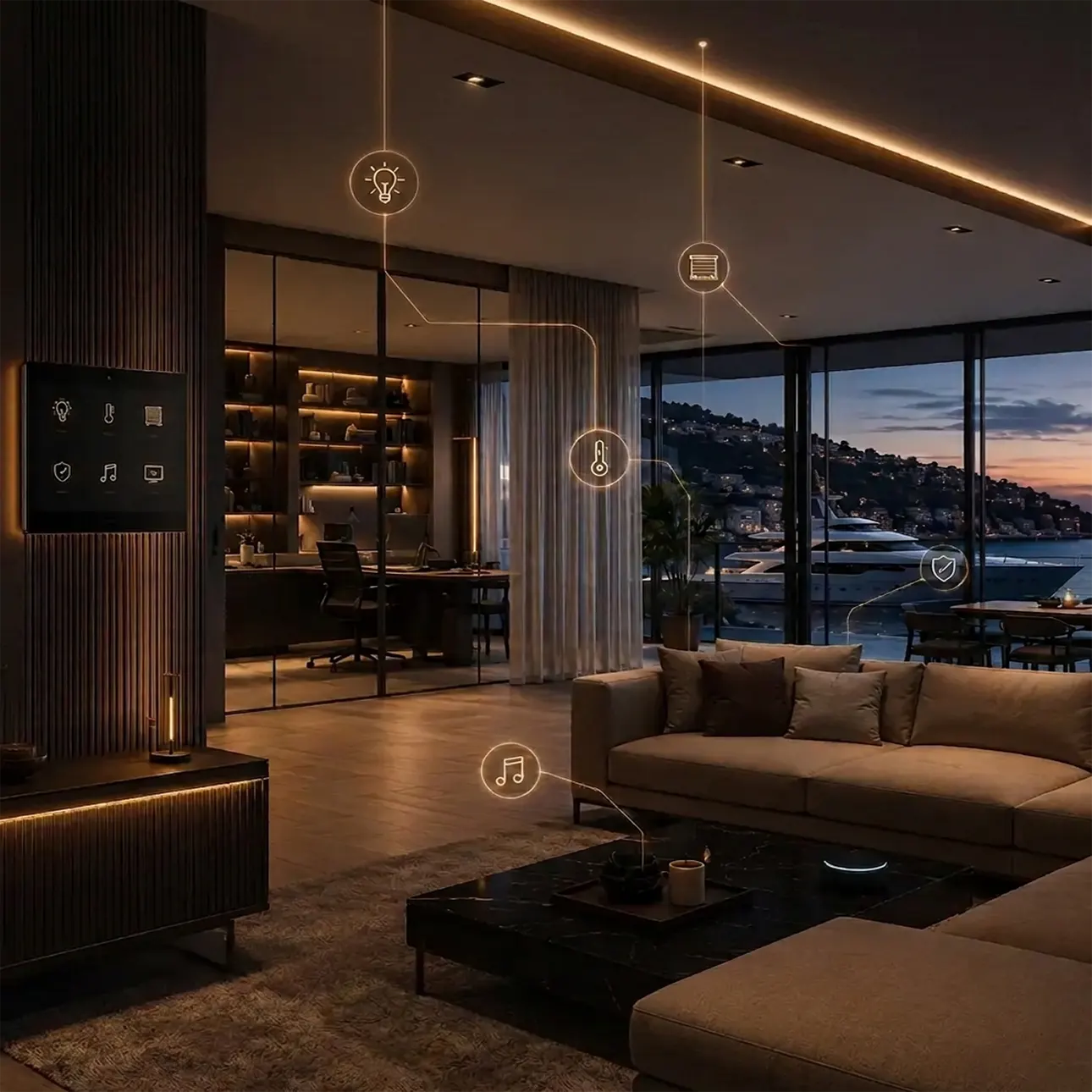 İdesis Mühendislik akıllı ev ve otomasyon sistemleri altyapısı, Lutron, Moorgen, Control4, rti ve KNX tabanlı iklimlendirme, aydınlatma ve senaryolu ev yönetimi